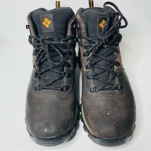 Columbia Newton Ridge Plus Sz 12 Mens Leather Waterproof Hiking Boots brown